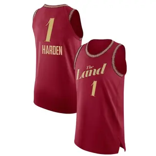 Cleveland Cavaliers Men's James Harden Authentic Wine 2023/24 City Edition Jersey