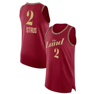 Cleveland Cavaliers Men's Max Strus Authentic Wine 2023/24 City Edition Jersey