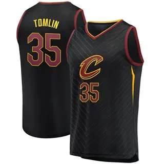 Cleveland Cavaliers Men's Nae'Qwan Tomlin Black Fast Break Jersey - Statement Edition