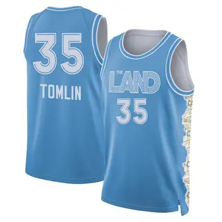 Cleveland Cavaliers Men's Nae'Qwan Tomlin Light Blue Swingman 2024/25 City Edition Jersey