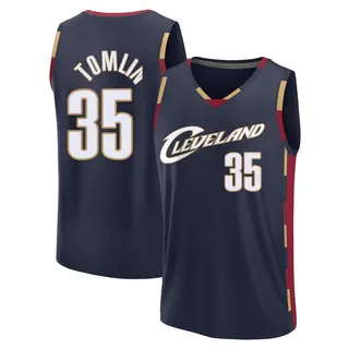 Cleveland Cavaliers Men's Nae'Qwan Tomlin Navy Fast Break Classic Edition Jersey