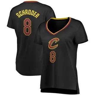 Cleveland Cavaliers Women's Dennis Schroder Black Fast Break Jersey - Statement Edition
