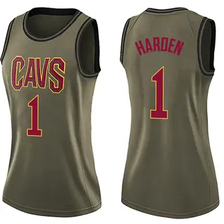 Cleveland Cavaliers Women's James Harden Green Swingman Salute to Service Jersey