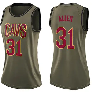 Cleveland Cavaliers Women's Jarrett Allen Green Swingman Salute to Service Jersey