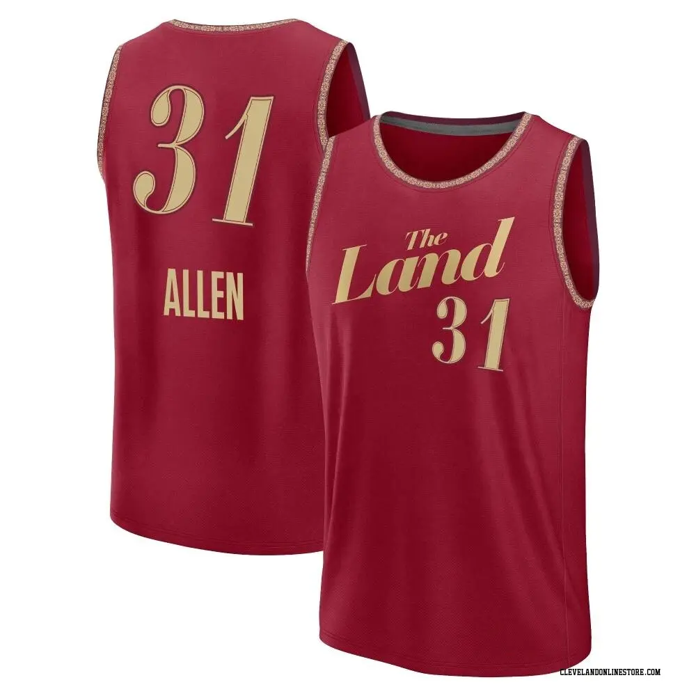 Cleveland Cavaliers Youth Jarrett Allen Fast Break Wine 2023/24 City Edition Jersey