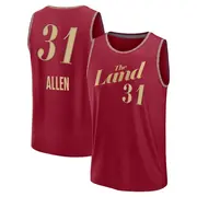 Cleveland Cavaliers Youth Jarrett Allen Fast Break Wine 2023/24 City Edition Jersey