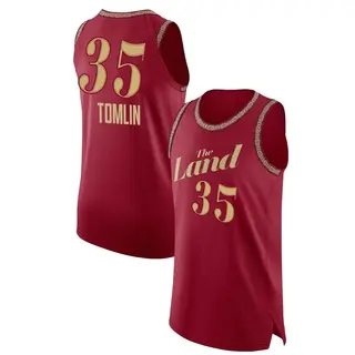 Cleveland Cavaliers Youth Nae'Qwan Tomlin Authentic Wine 2023/24 City Edition Jersey